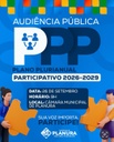 Convite Audiência Pública - Plano Plurianual Participativo 2026-2029 