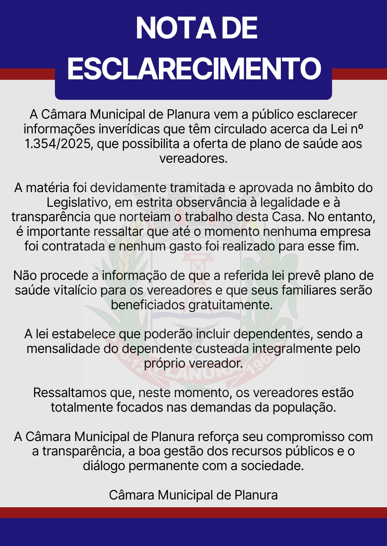 Nota de Esclarecimento